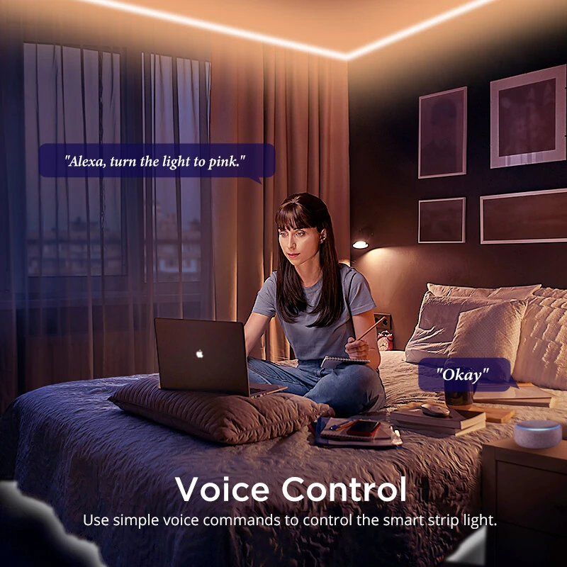 (image for) Gosund SL2/SL3 5M/10M RGB Smart Light Strips WiFi Bluetooth Intelligent Lamp Strip for Living Room Kitchen Bedroom TV Backlight